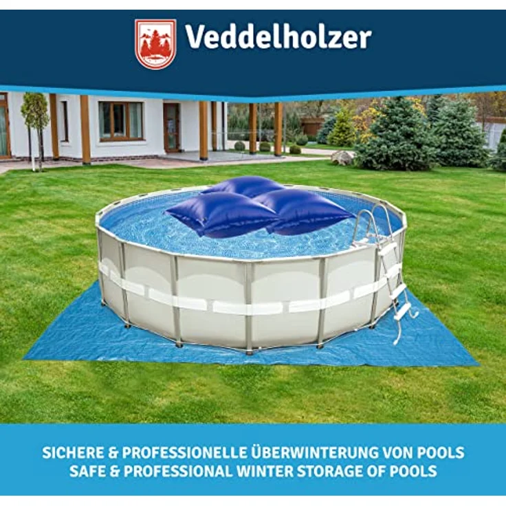 Veddelholzer 3Mal XXL 120 x 120 cm Luftkissen Poolkissen Winter zur Poolabdeckung Perfektes Pool Zubehör Pool Wintermittel zur Pool Überdachung Abdeckung im Winter und bei schlechtem Wetter – Bild 4