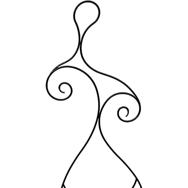 DanDiBo Design Rankhilfe Metall Rankgitter 140 cm Schwarz Frau Lora Kletterhilfe Bodenstecker Blumenhalter Ranksäule – Bild 3