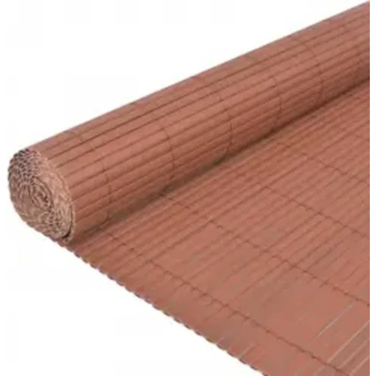 vidaXL Gartenzaun Doppelseitig, 110x300 cm, Braun, witterungsbeständig aus PVC mit flexibler Anpassung – Bild 4