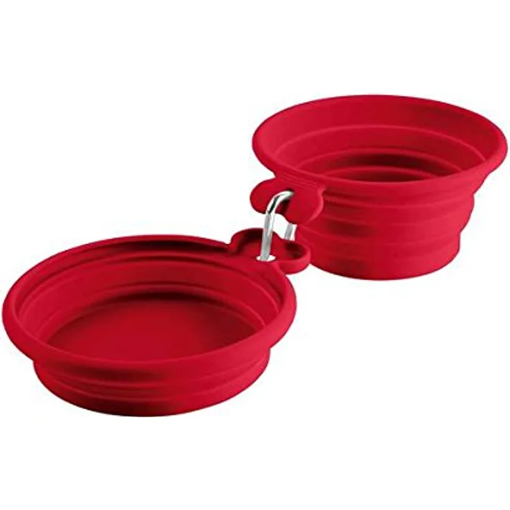 HUNTER Silikonnapf für unterwegs, 350 ml, Rot, 2 Stück
