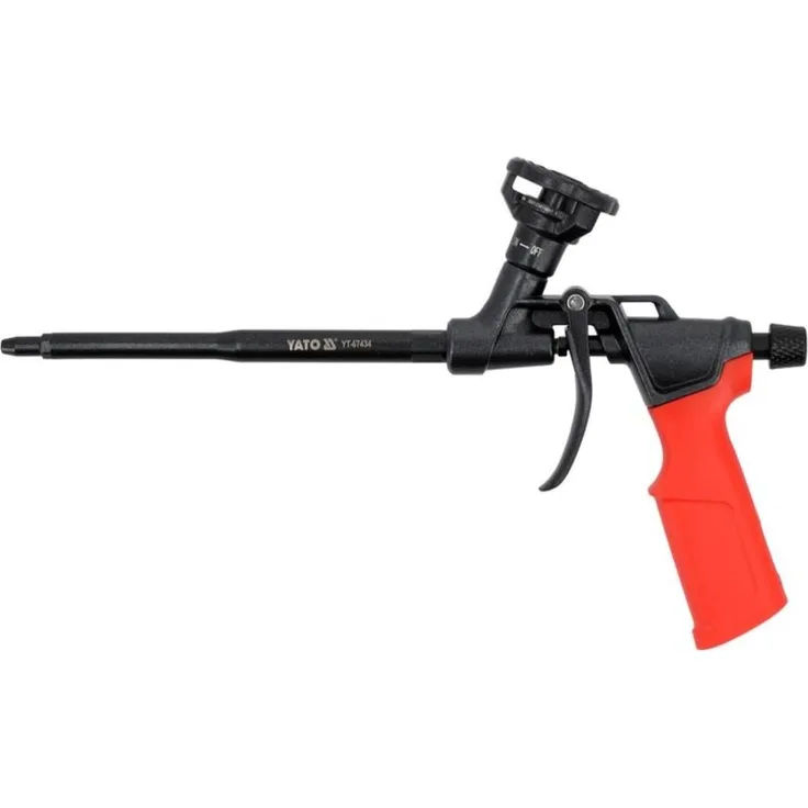 Yato Bauschaumpistole YT-67434, PU Schaumpistole mit Absperventil, 330 mm Länge, Aluminium und PTFE-beschichtet