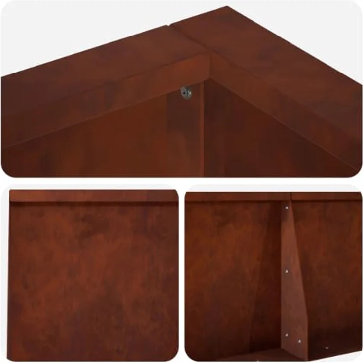 vidaXL Beetumrandung Stützmauer, 8 Stück Wetterfeststahl in Rostoptik, modular und witterungsbeständig, 300 x 100 x 40 cm – Bild 7
