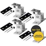 Avoltik Solarpanel Halterung 4 Stück I hochwertige Solarmodul Halterung aus robustem Aluminium I PV Modul Halterung inkl. Dichtung & Schrauben I Aufständerung für Solarmodule mit drehbarem Winkel