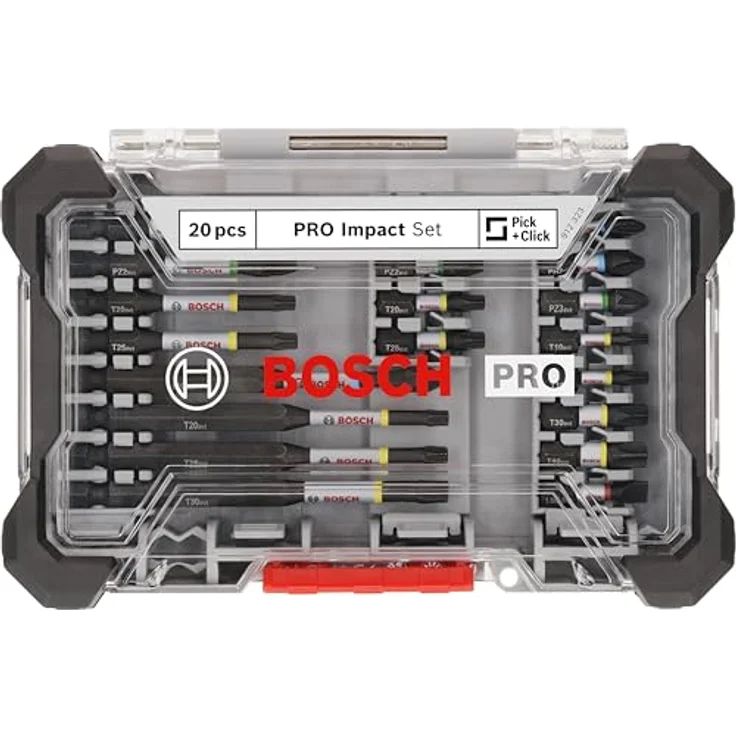 Bosch 20x PRO Impact Set, 20-tlg. (200 x 107 mm, Schlagfester Sechskantschaft, Professional Zubehör Schraubendreher) – Bild 2