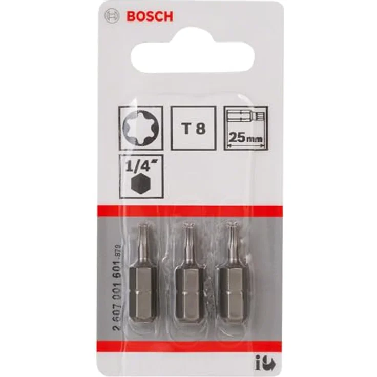 Bosch Professional Bit Extra-Hart für Innen-Torx-Schrauben (T8, Länge: 25 mm, 3 Stück) – Bild 2