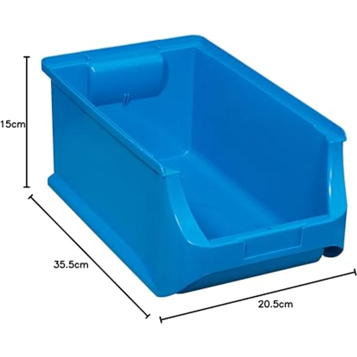 Allit Lage-Box Gr.4, Stapelbox in Blau, 355x205x150mm, hohe Belastbarkeit und Beständigkeit – Bild 3