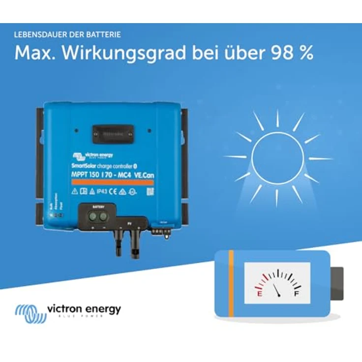 Victron Energy SmartSolar MPPT 150/70, Solar-Laderegler mit ultraschnellem Powertracking und Bluetooth-Funktionalität – Bild 6