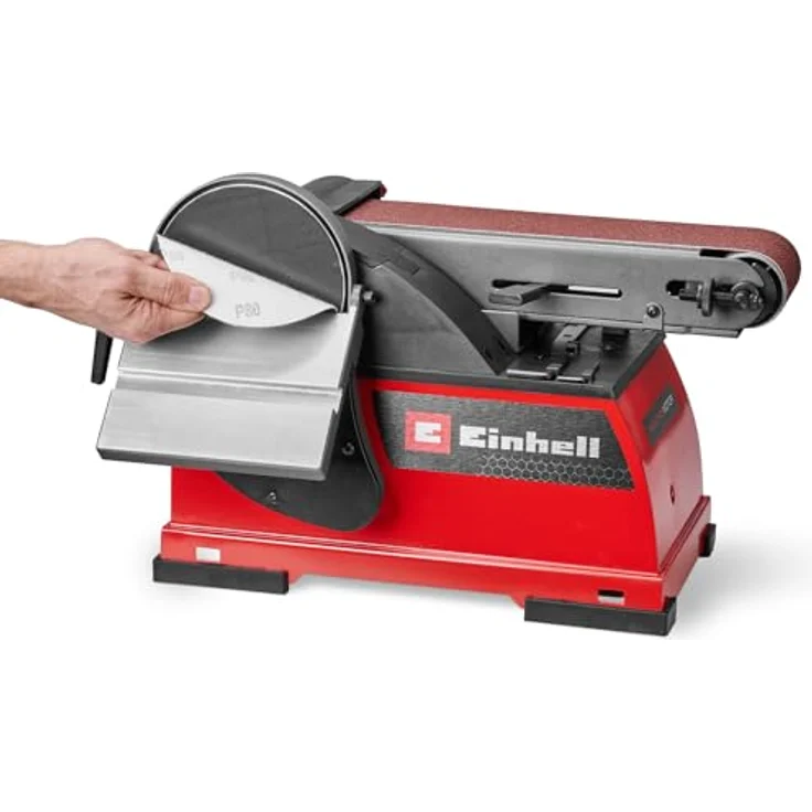 Einhell Stand-Band-Tellerschleifer TE-US 400, 400 W, Ø 150 mm Schleifteller, 100 x 914 mm Schleifband, inkl. Zubehör – Bild 4