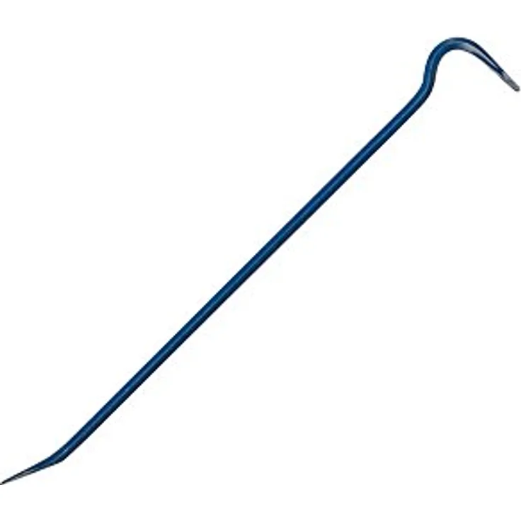 YATO Nageleisen 600mm, Brechstange mit gebogener Nagelklaue und flacher Hebelfläche aus lackiertem Stahl