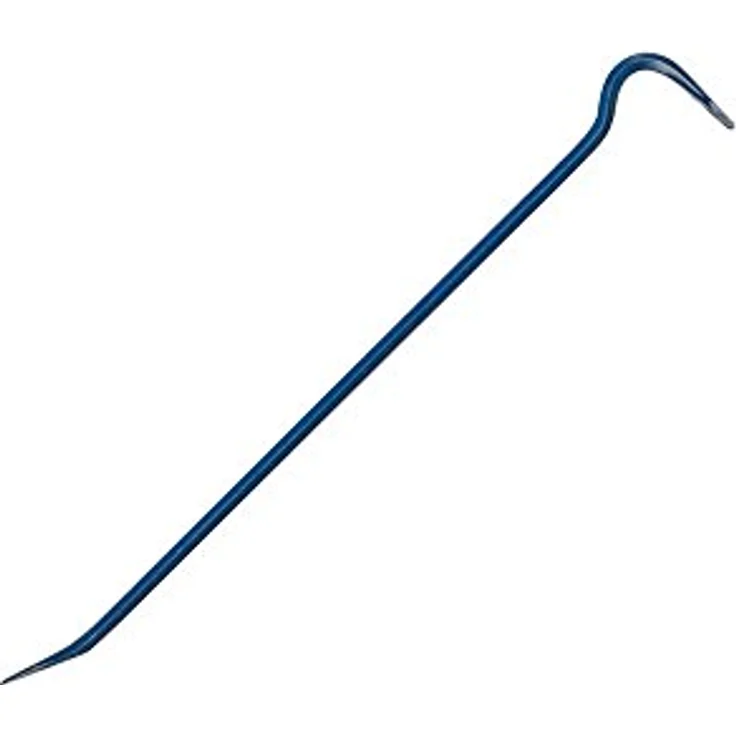 YATO Nageleisen 600mm, Brechstange mit gebogener Nagelklaue und flacher Hebelfläche aus lackiertem Stahl