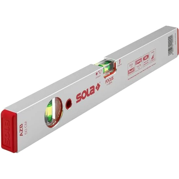 Sola 1010701 Alu-Wasserwaage''AZB 50'' cm in rot – Bild 2
