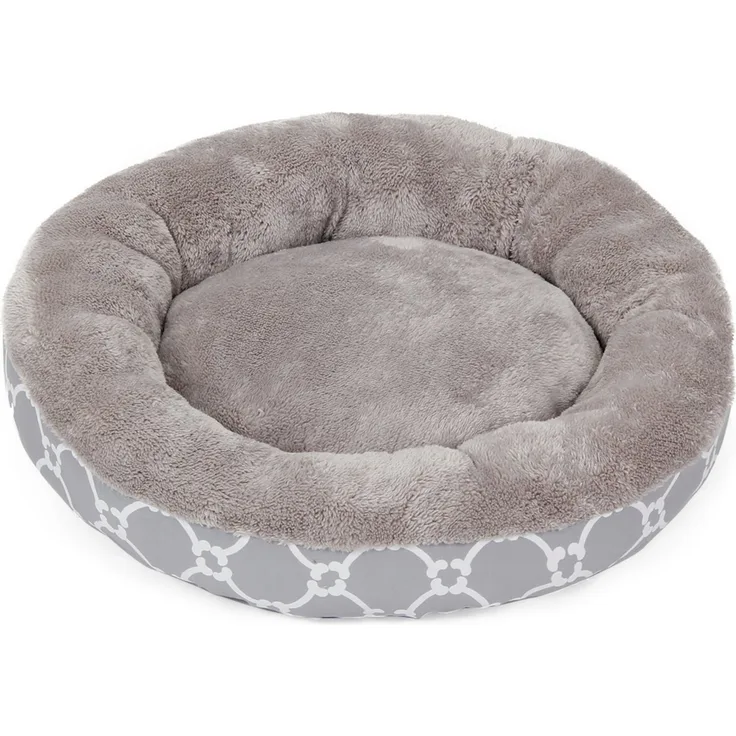 HEIM Tierbett Donut-Heimtierbett "Flower", rundes Kuschelbett aus Softfleece in zarten Pastellfarben, Größe S und M