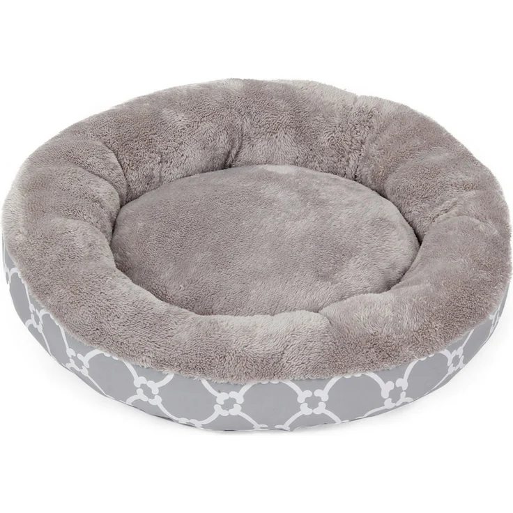 HEIM Tierbett Donut-Heimtierbett "Flower", rundes Kuschelbett aus Softfleece in zarten Pastellfarben, Größe S und M