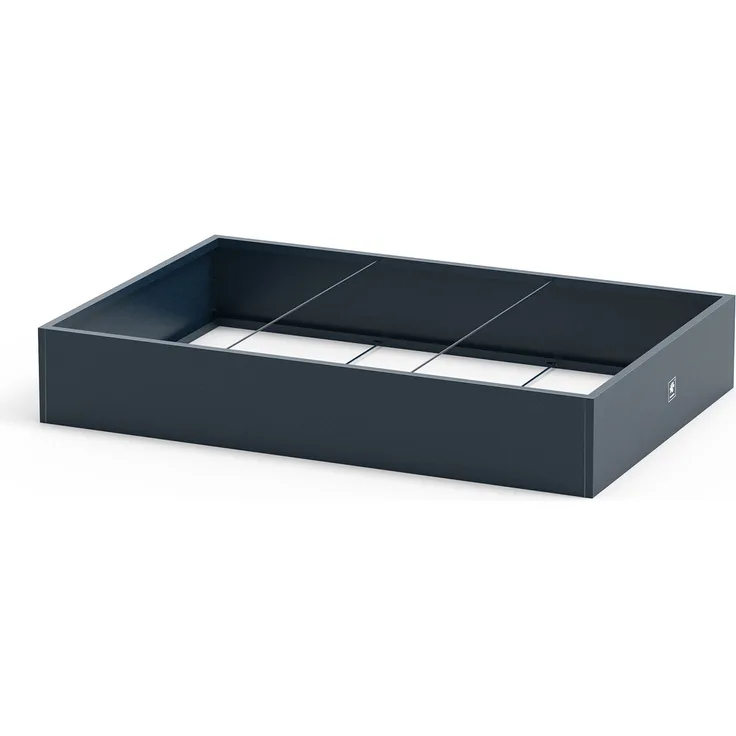 Herstera Metall Pflanzkübel, Blumentopf Cube rechteckig, extra flach, anthrazit, 150 x 100 x 25 cm (L x B x H)
