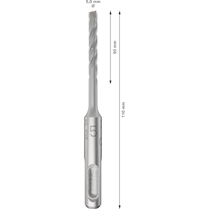 Bosch PRO SDS plus-5X Hammerbohrer, 10er-Pack, 5 x 50 x 110 mm, langlebig für Stahlbeton – Bild 3