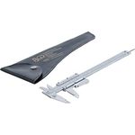 BGS TECHNIC Präzisions-Messschieber 0-150 mm, Nonius 1/20 mm für Innen-, Außen- und Tiefenmessung, verchromt, in Kunstledertasche