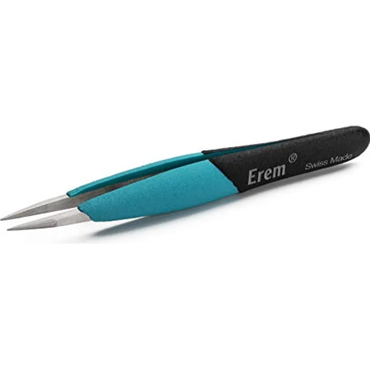 Weller Erem EOOSA Ergonomische Sehr Robuste Präzisionspinzette mit Geraden Starken Spitzen für Standardanwendungen