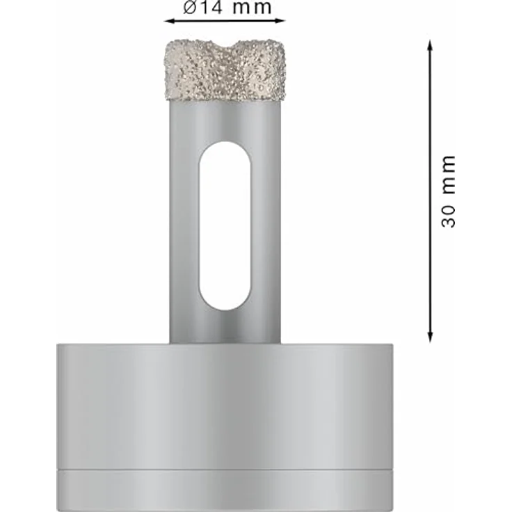 BOSCH Diamanttrockenbohrer Pro Core Cutter dry, Ø 14 mm, X-Lock, speziell für harte Fliesen und Stein, 14 x 30 mm – Bild 3