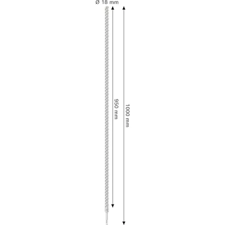 Bosch PRO SDS plus-5X Hammerbohrer, für Stahlbeton und Beton, Ø 18 mm, effizientes Bohren, lange Lebensdauer – Bild 3