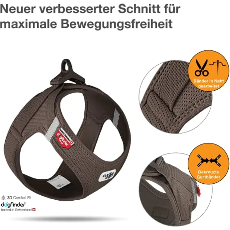 Curli Vest Harness Clasp Air-Mesh, PN2805, Braun, XL – Bild 2