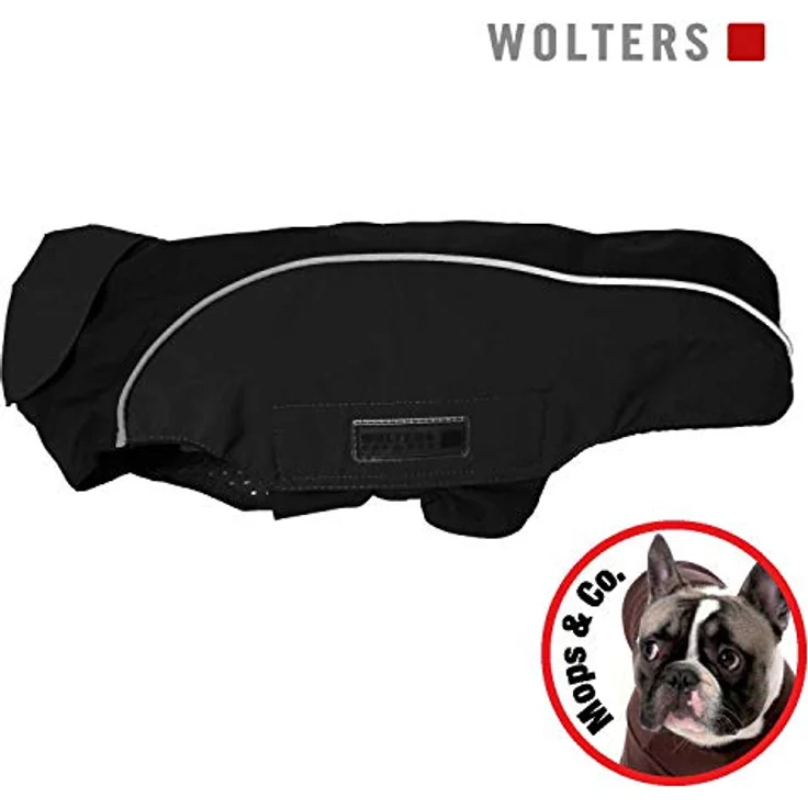 Wolters | Regenjacke Easy Rain für Mops&Co. schwarz/schwarz | Rückenlänge 34 cm – Bild 2