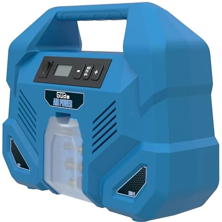 Güde Kompressor Dual Drive 12/230V 150 Watt, max 8 bar, tragbar - Leichter und handlicher Kompaktkompressor mit vielseitigem Zubehör – Bild 6