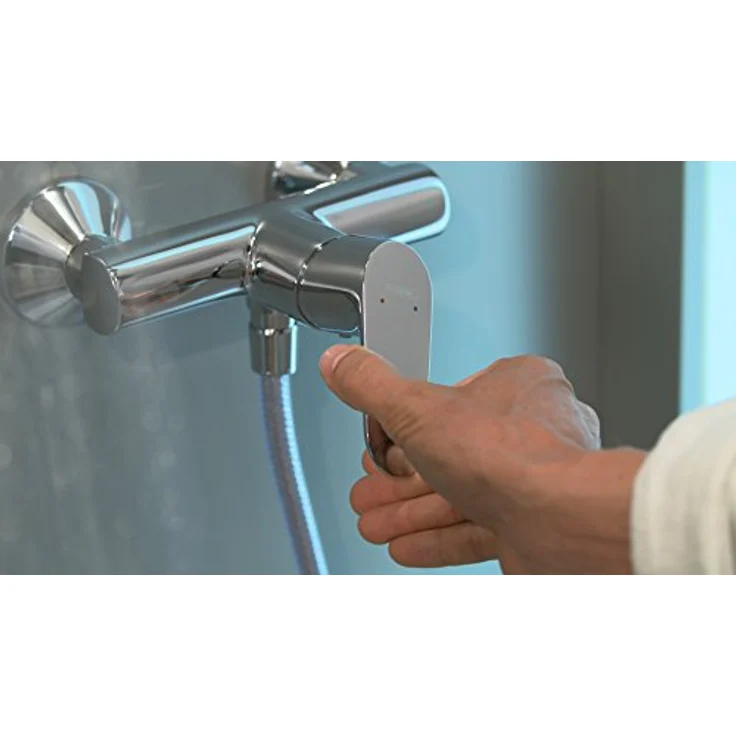 Hansgrohe Focus E2 Brausemischarmatur, glänzendes Chrom mit keramischer Dichtscheibe, geräuschgedämpfte S-Anschlüsse – Bild 3