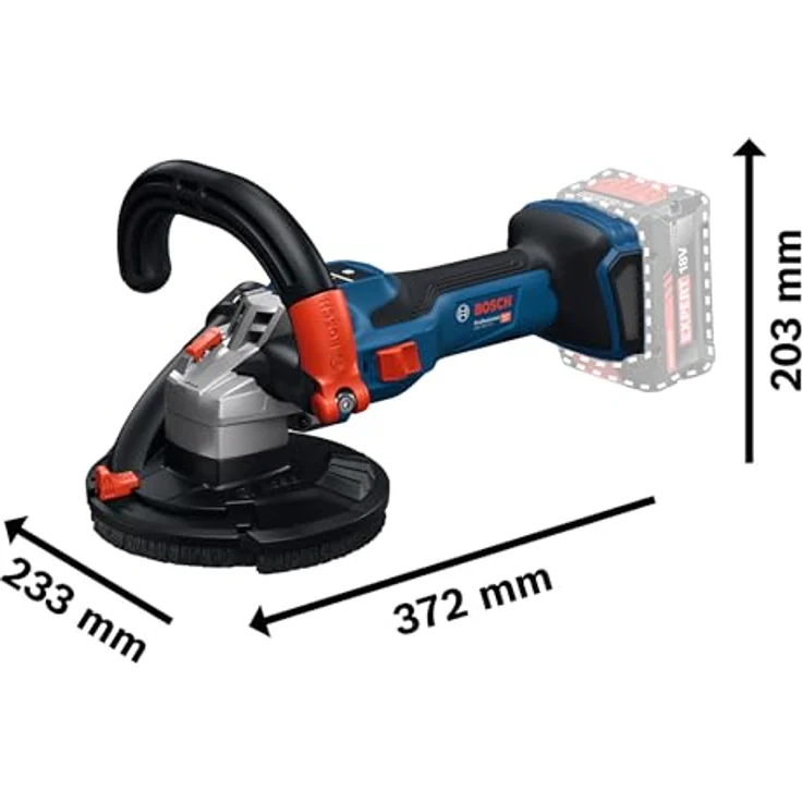 Bosch Professional Akku-Betonschleifer GBR 18V-15 S, bürstenlos, mit Zubehör und L-BOXX, für Beton und Stein – Bild 7