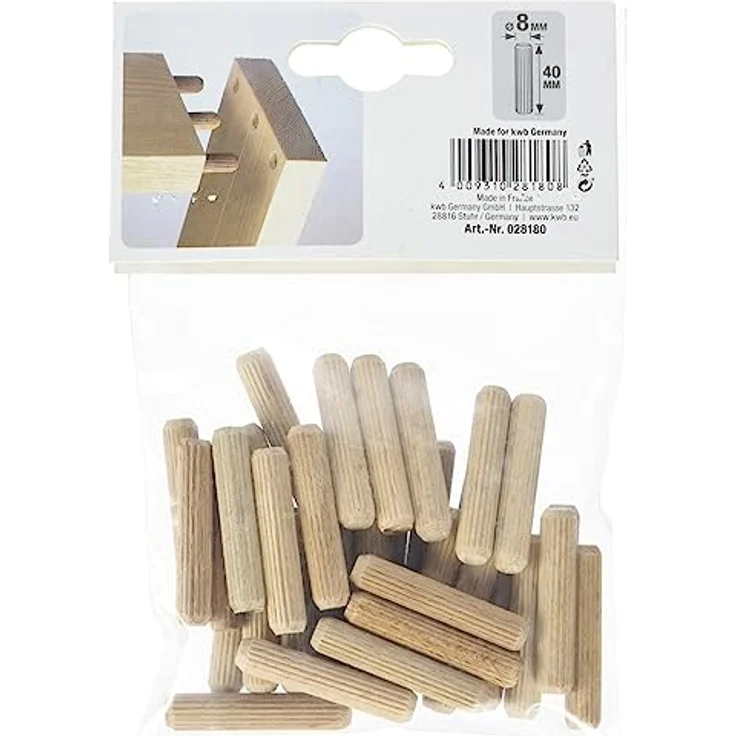 Holzdübel-Satz 8 x 40 mm 40 Stk. – Bild 3