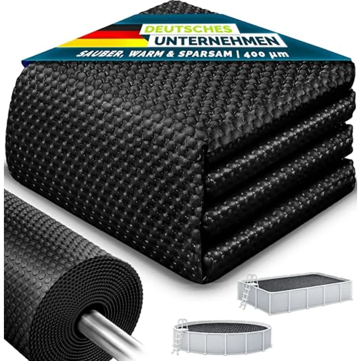 tillvex® Premium Pool Solarabdeckplane 400 µm Rechteckig 700x400 cm | Solarfolie Wärmeplane zuschneidbar | Solarplane Solarabdeckung | Poolheizung Poolsolarplane für Wassererwärmung – Bild 2