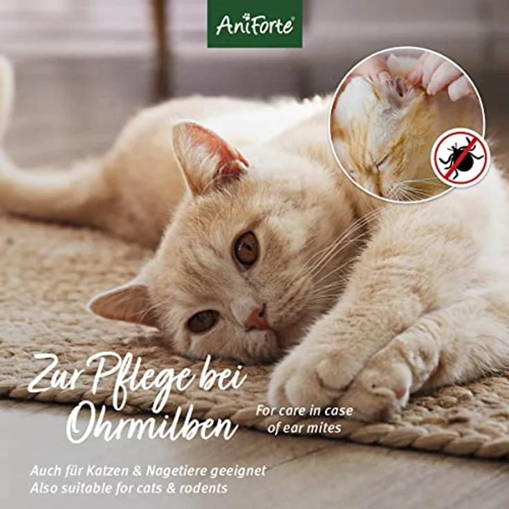 AniForte Ohrmilbenöl für Hunde, Katzen, Nagetiere, Haustiere 20ml - Sanfte Pflege bei Ohrmilben, Ohrentropfen Milben, Juckreiz im Ohr, Ausfluss – Bild 5