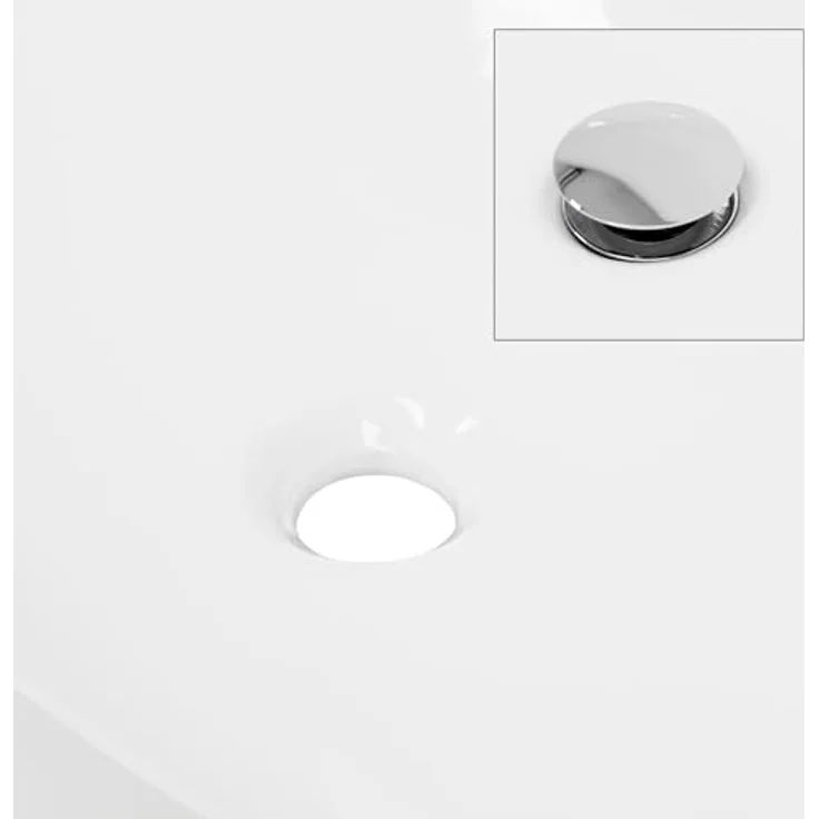 ecd germany Waschbecken Quadratischform ohne Überlauf 480x380x140 mm Weiß aus Keramik – Bild 6