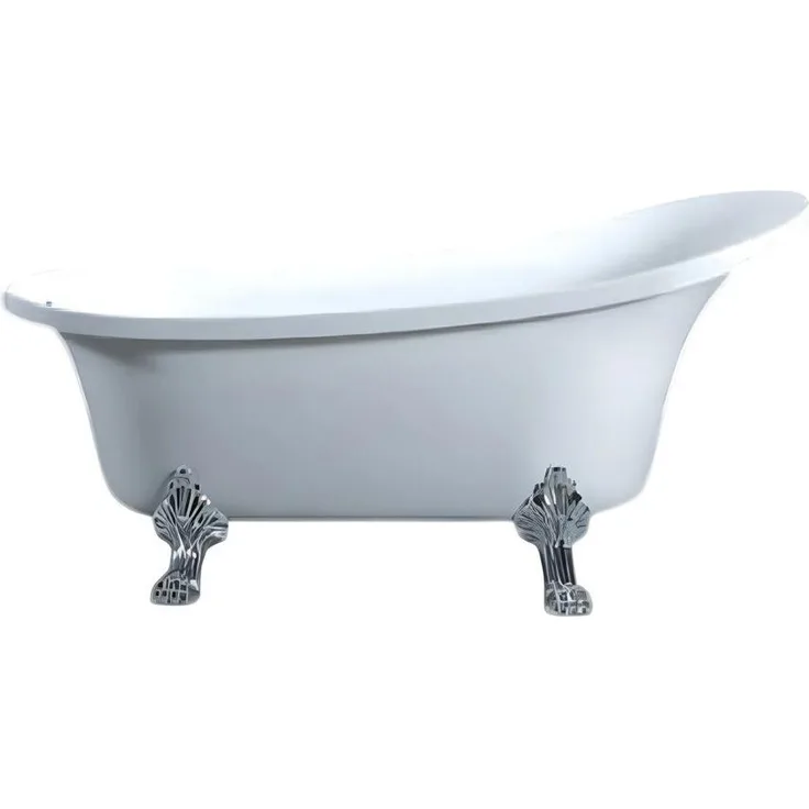 Xlmoebel Acryl Raumsparwanne, freistehend, 160 cm, pflegeleicht, weiß, Made in Europa