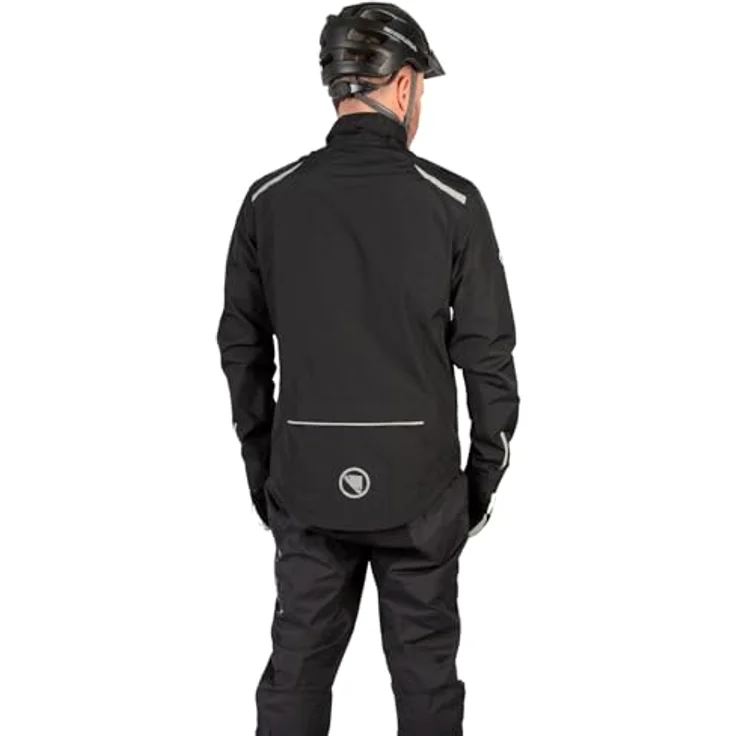 Endura Hummvee Jacket Herren schwarz größe L - Atmungsaktiv, wind- und wasserdicht, mit reflektierenden Elementen – Bild 9
