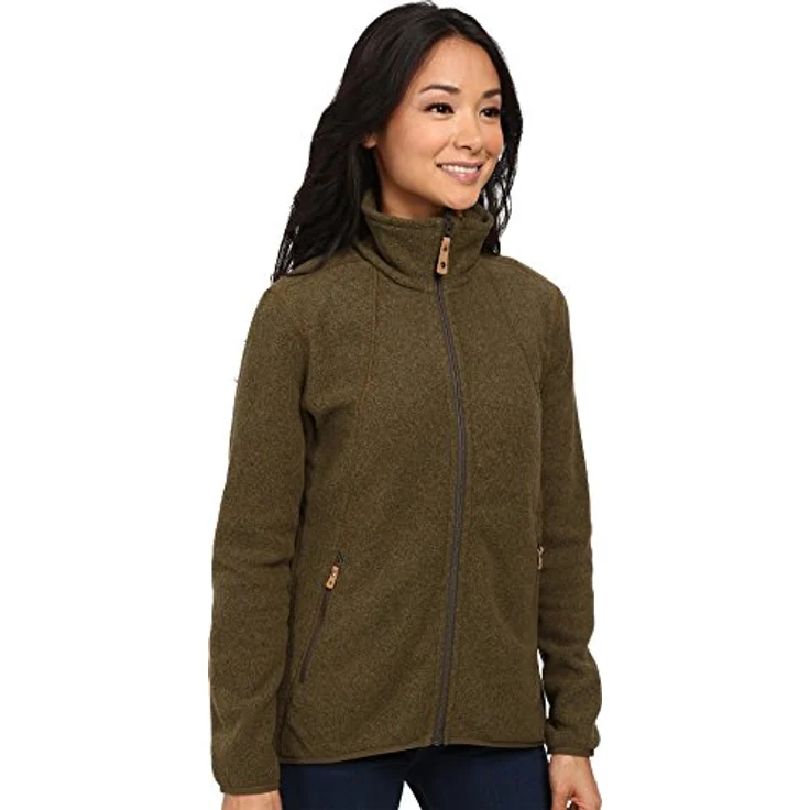 Fjällräven Damen Fleecejacke Stina, meliert aus recyceltem Polyester, Regular Fit, blau – Bild 2