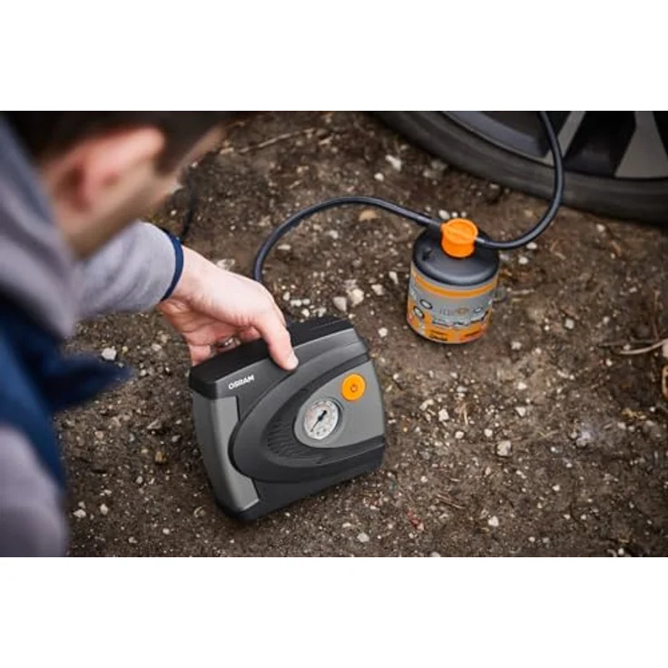 Osram TYREseal Kit Essential, Reifenkompressor mit Dichtmittel (0.45 l), repariert Reifenschäden bis 6 mm, umweltfreundlich und einfach zu handhaben, inkl. Aufbewahrungstasche – Bild 9