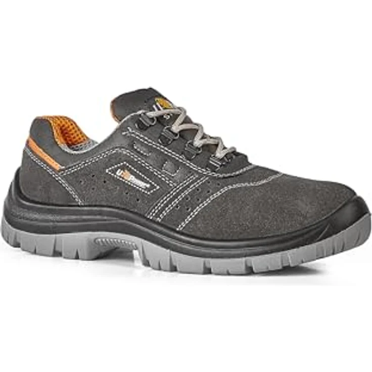 U-POWER FOX S1 SRC Sicherheitshalbschuh, Veloursleder, rutschhemmende PU/PU-Sohle, Größe 35 – Bild 2