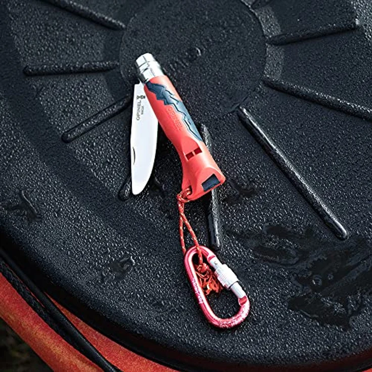 Opinel Outdoor Junior No. 07 Taschenmesser mit Pfeife rot – Bild 3