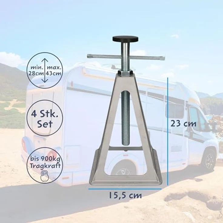 cartrend Stützbock-Set, Tragkraft: 900 kg, 4-teilig – Bild 5