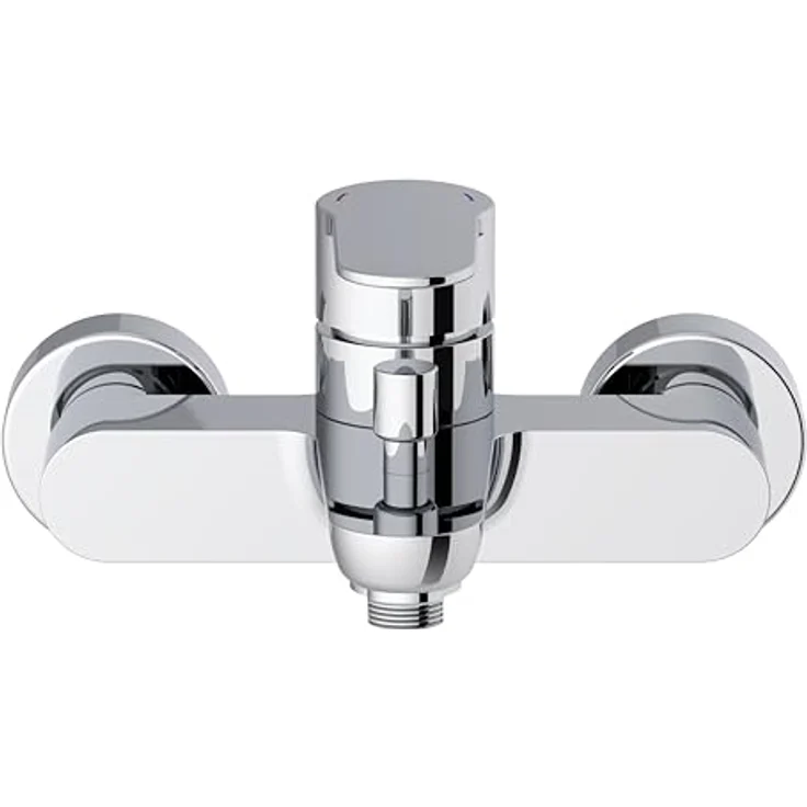 Lenz CALISTA Wannenarmatur chrom, hochwertige keramische Markenkartusche, spritzfreier Wasserstrahl, Anschluss für Brauseschläuche 1/2" – Bild 2