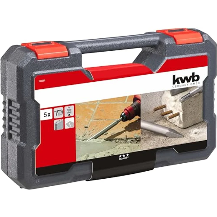 KWB 240285 Hartmetall Meißel-Set 5teilig SDS-Plus 1 Set – Bild 5