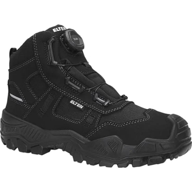 Elten MIKE BOA® black Mid ESD S3S Sicherheitsstiefel, hydrophobiertes Textil, atmungsaktiv, Größe 44 EU – Bild 1