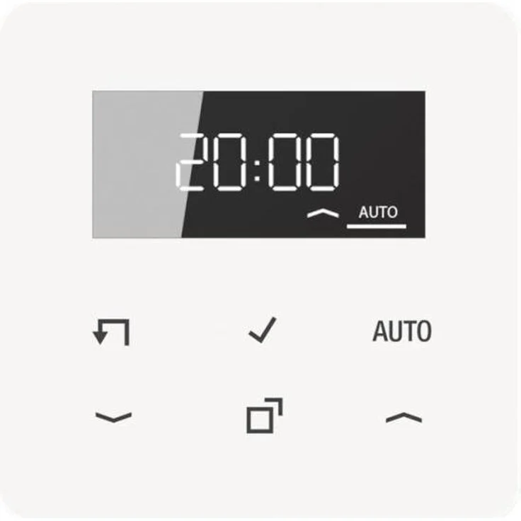 JUNG CD 1750 D WW, digitale Zeitschaltuhr mit Echtglasfront, Astrofunktion und speicherbaren Lüftungspositionen