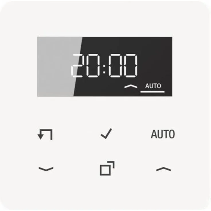 JUNG CD 1750 D WW, digitale Zeitschaltuhr mit Echtglasfront, Astrofunktion und speicherbaren Lüftungspositionen