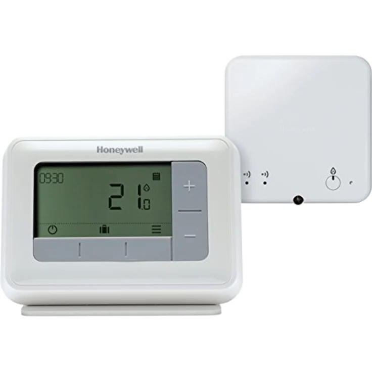 Honeywell Home Raumthermostat T4R, Funkthermostat mit Empfängerbox, original Y4H910RF4004 – Bild 1