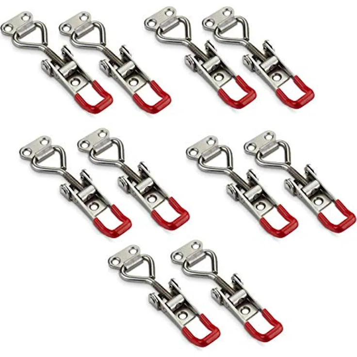 10er Set JUNKER Spannverschluss M5 (Haltekraft 165kg) Edelstahl SS304 verstellbare Halteklaue