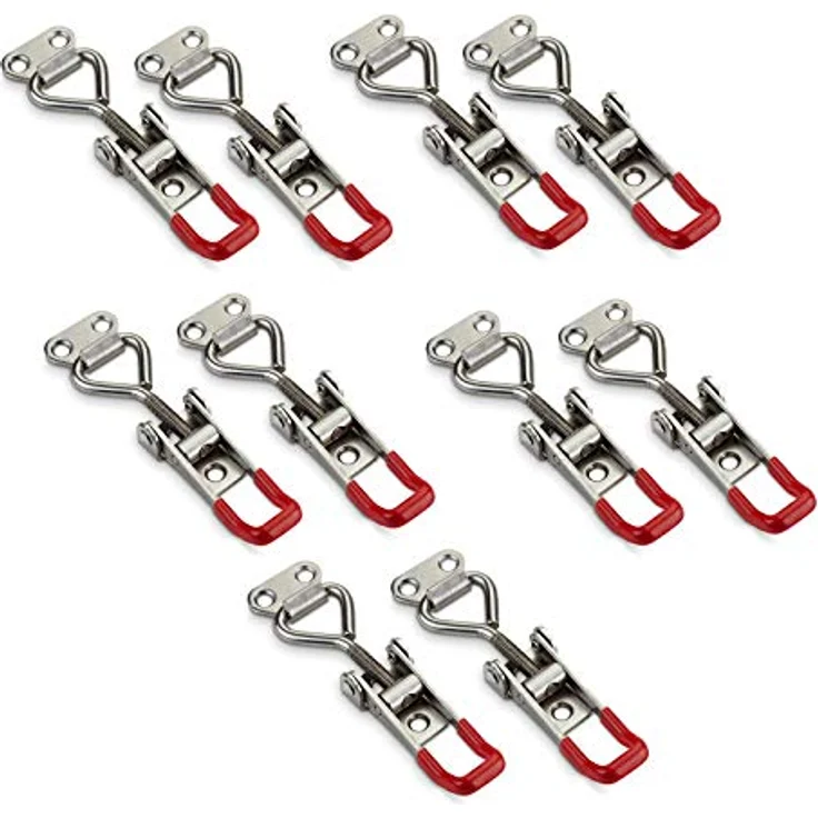 10er Set JUNKER Spannverschluss M5 (Haltekraft 165kg) Edelstahl SS304 verstellbare Halteklaue – Bild 1