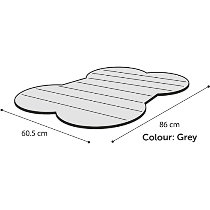 Flamingo KÜHLKISSEN FRESK Drop Knochen, grau, 60,5x86 cm, aus hochwertiger Baumwolle – Bild 4