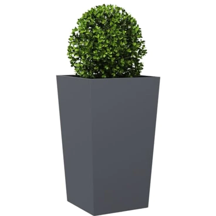 vidaXL Pflanzkübel Anthrazit 45x45x75 cm Stahl, rostbeständig und strapazierfähig, viel Platz für Pflanzen – Bild 3