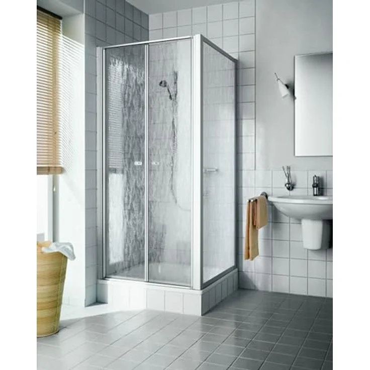 Kermi Nova 2000 Seitenwand TWD 0900x1600 BV, gerahmt, Kunstglas Kerolan Fontana, verstellbar, Made in Germany, geprüft nach DIN EN 14428 – Bild 2